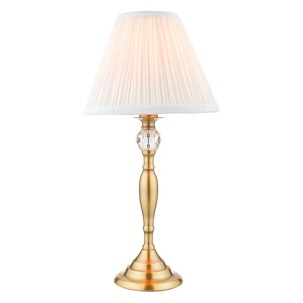 (image for) Laura Ashley Ellis Table Lamp Antique Brass With Ivory Shade